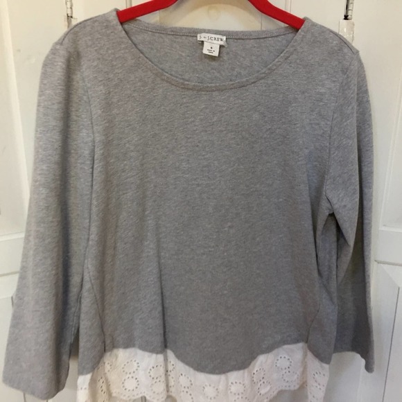 J. by J. Crew Gray Top w/ Eyelet Detail - Picture 6 of 16